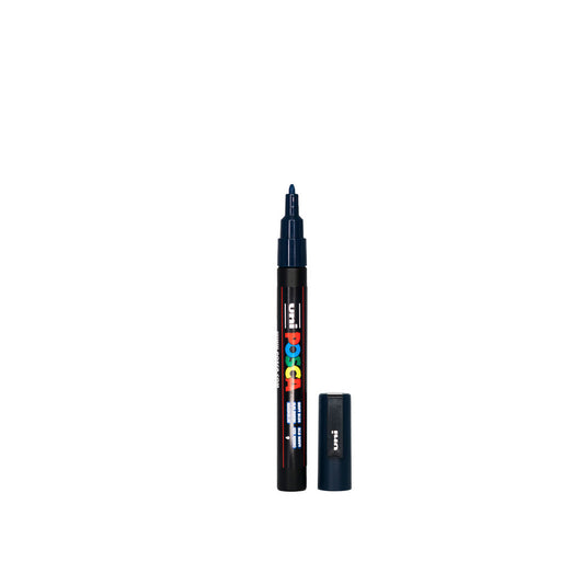 Navy Blue POSCA PC-3M fine tip paint pen used for detailed craft and earring paint fill designs