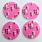 38mm PINK COFFEE Acrylic DANGLES