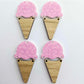 50mm PINK SPRINKLE Acrylic SINGLE SCOOP ICE-CREAM