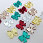 red green gold silver rose gold mirror Christmas bows ribbon DIY earring supplies laser cut acrylic dangles blanks accompaniments mixed pack