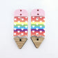 pastel pink UV print oak wood DIY earring supplies laser cut acrylic dangles blanks teacher pencils