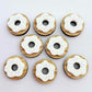 20mm OAK & WHITE SPRINKLE Acrylic DONUTS