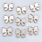 rose gold mirror bows ribbon Christmas DIY earring supplies laser cut acrylic dangles blanks