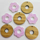 35mm OAK & PURPLE SPRINKLE Acrylic DONUTS