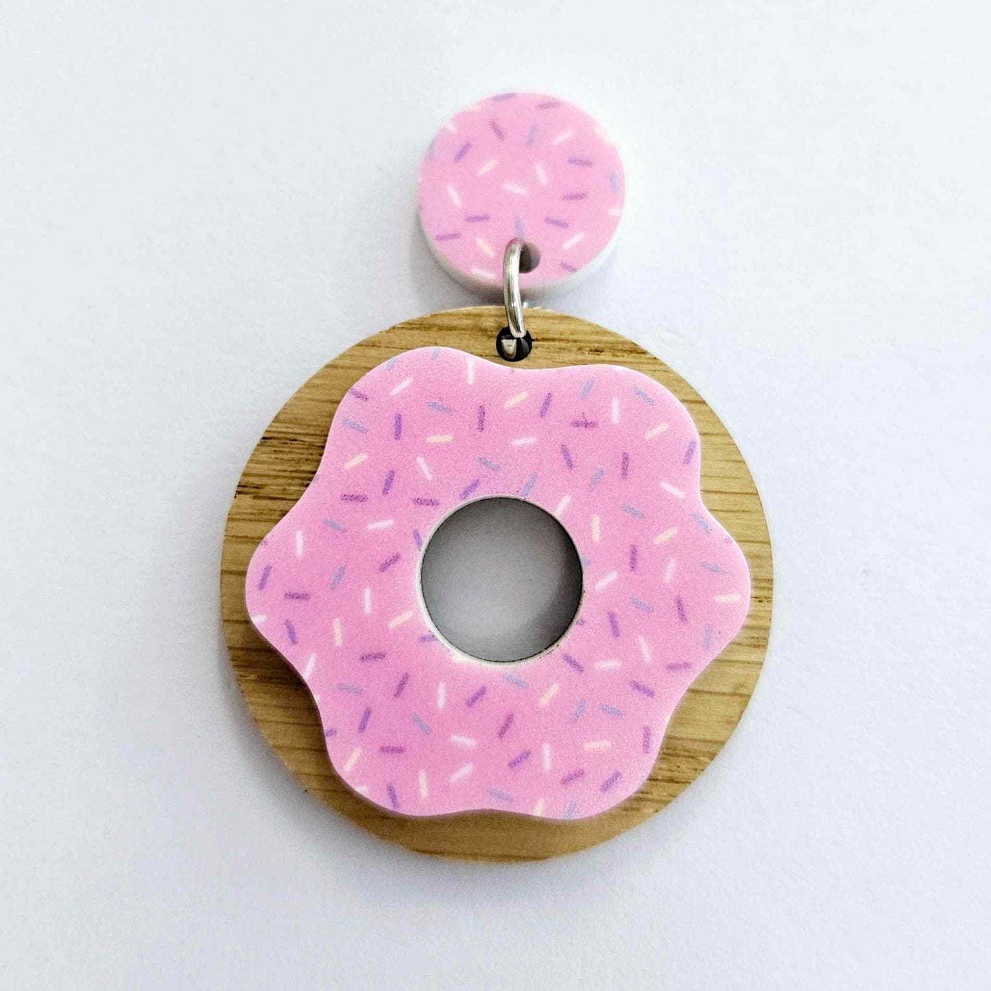 14mm PINK SPRINKLE Acrylic Toppers/Studs