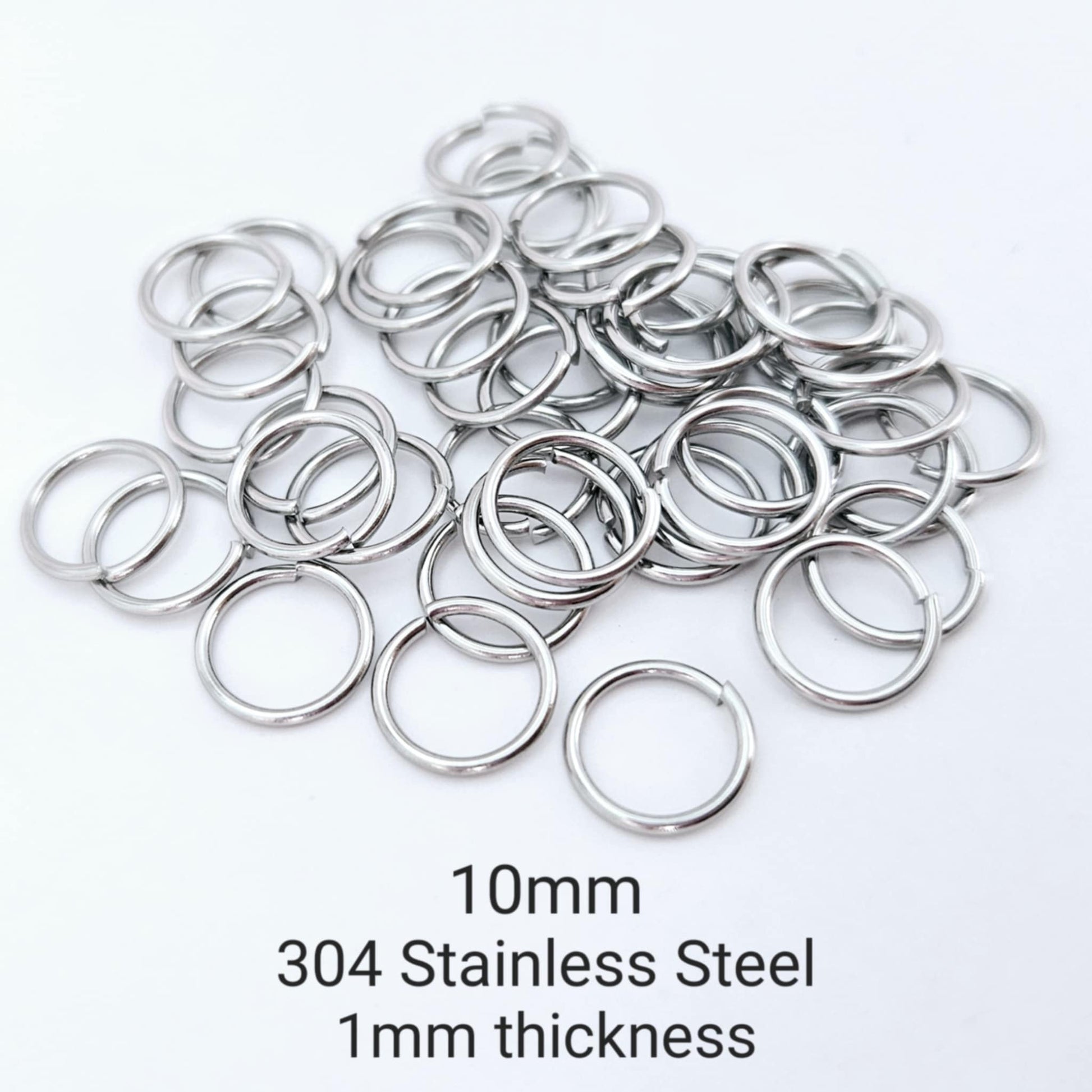 10mm 304 stainless steel DIY earring supplies jump rings findings