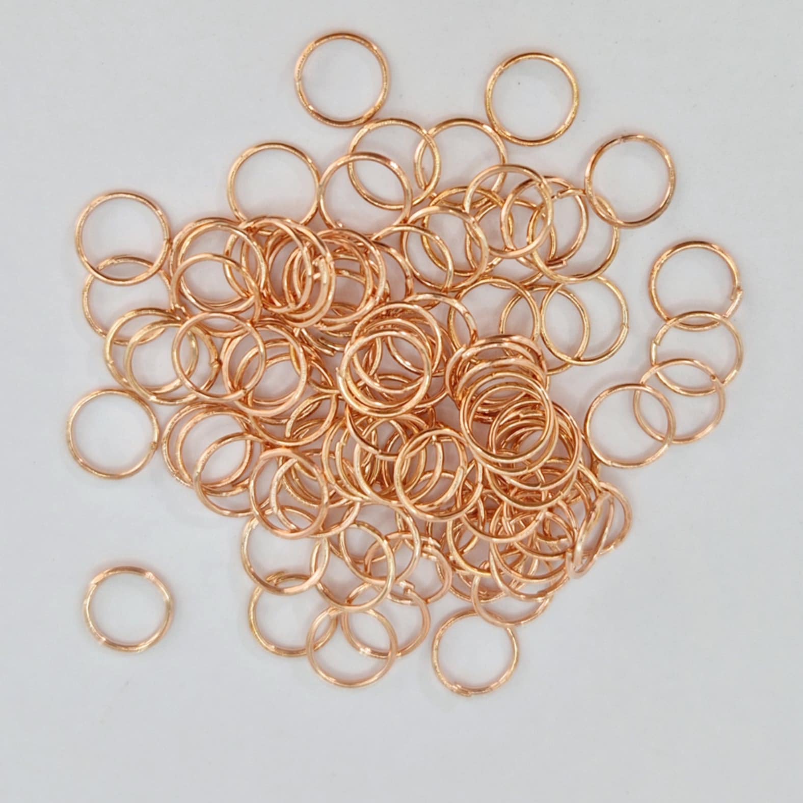 rose gold iron jump split rings 8mm DIY earring supplies findings 