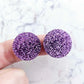 20mm PURPLE GLITTER Acrylic CIRCLES