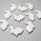 15mm WHITE Acrylic BUNNIES