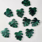 15mm GREEN MINERAL Acrylic MONSTERA LEAVES