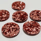 20mm CHUNKY ROSE GOLD GLITTER Acrylic CIRCLES