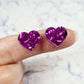 14mm CHUNKY BERRY GLITTER Acrylic HEARTS