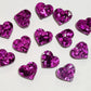 14mm CHUNKY BERRY GLITTER Acrylic HEARTS