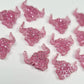 15mm PINK GLITTER Acrylic LONGHORNS