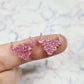 15mm PINK GLITTER Acrylic LONGHORNS