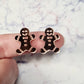 18mm ROSE GOLD MIRROR Acrylic GINGERBREAD MEN