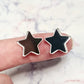 14mm SILVER MIRROR Acrylic STAR Toppers/Studs