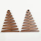 40mm WALNUT ZIGZAG Christmas Trees