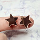 14mm ROSE GOLD MIRROR Acrylic STAR Toppers/Studs