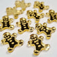 18mm GOLD MIRROR Acrylic GINGERBREAD MEN