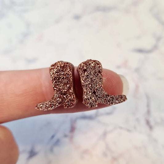 15mm COPPER GLITTER Acrylic BOOTS