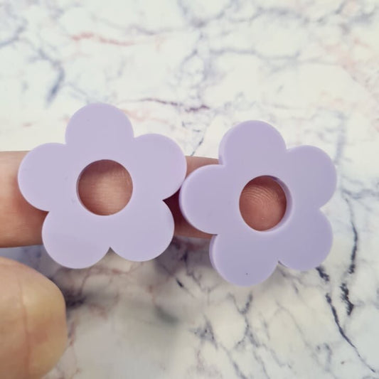 30mm PASTEL PURPLE Acrylic FLOWERS