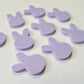 18mm PASTEL PURPLE Acrylic BUNNIES