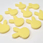 18mm PASTEL YELLOW Acrylic BUNNIES