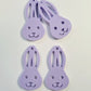 40mm PASTEL PURPLE Acrylic BUNNIES.