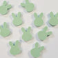 14mm PASTEL MINT Acrylic MINI BUNNIES