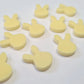 14mm PASTEL YELLOW Acrylic MINI BUNNIES