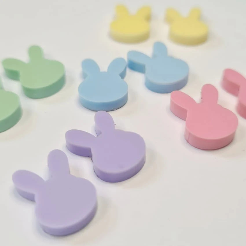 14mm PASTEL Acrylic MINI BUNNIES MIXED Pack