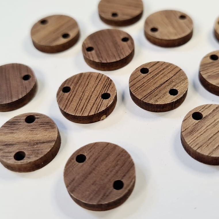 14mm WALNUT Veneer CIRCLE CONNECTORS