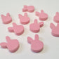 14mm PASTEL PINK Acrylic MINI BUNNIES