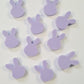 14mm PASTEL PURPLE Acrylic MINI BUNNIES