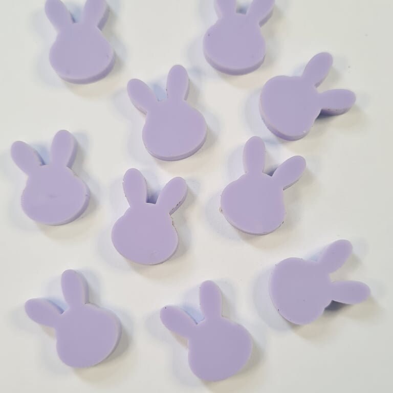 14mm PASTEL PURPLE Acrylic MINI BUNNIES