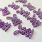 18mm PURPLE GLITTER Acrylic BUNNIES