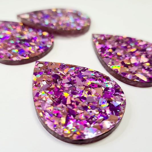 40mm UNICORN Glitter TEARDROPS