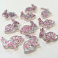 15mm ROSA GLITTER Acrylic BUNNIES