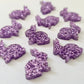 15mm PURPLE GLITTER Acrylic BUNNIES