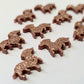 19mm COPPER GLITTER Acrylic DACHSHUNDS