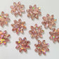 16mm HOLOGRAPHIC ROSE GOLD Glitter FLOWERS