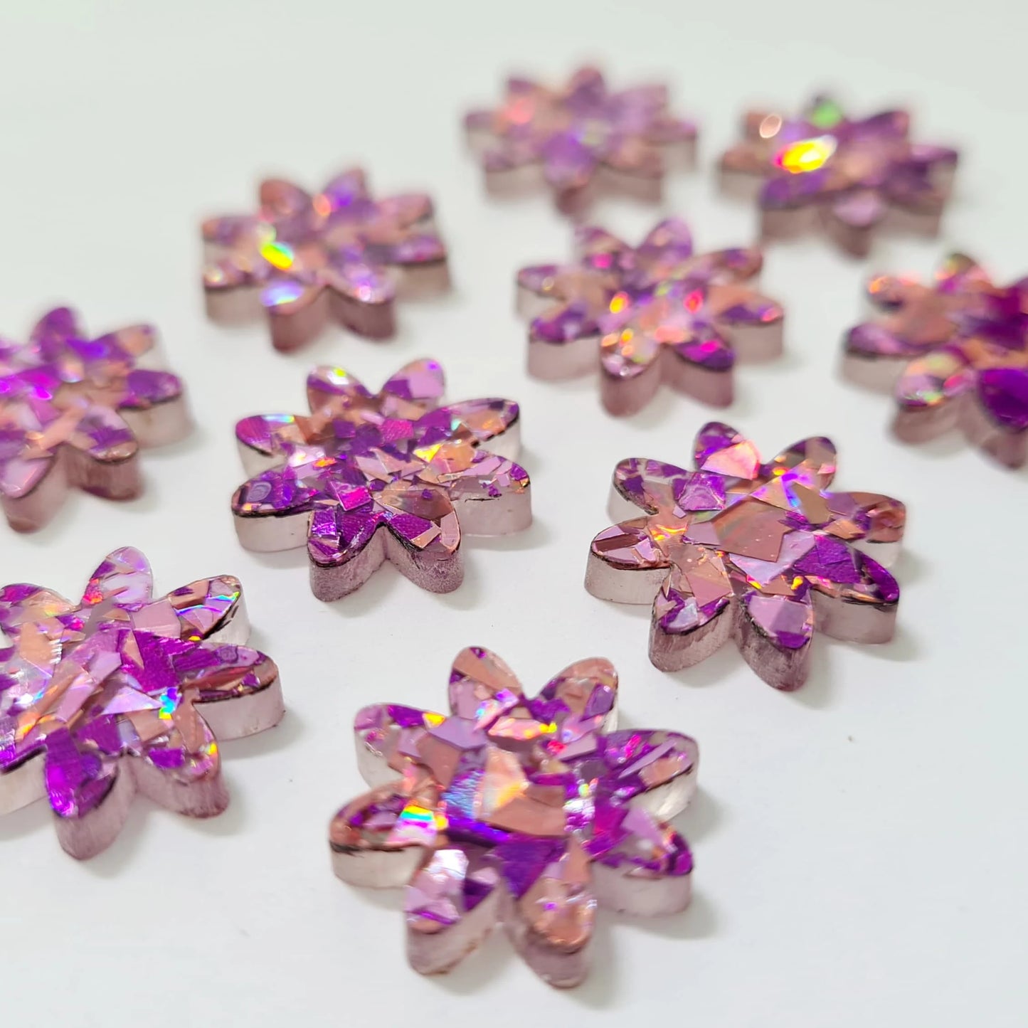 16mm UNICORN Glitter FLOWERS