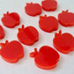 14mm SOLID RED Acrylic APPLES