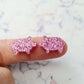 16mm PINK GLITTER Acrylic PIGS