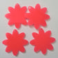 36mm NEON PINK Acrylic FLOWERS