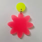 36mm NEON PINK Acrylic FLOWERS