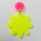 36mm NEON YELLOW Acrylic FLOWERS