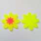 36mm NEON YELLOW Acrylic FLOWERS