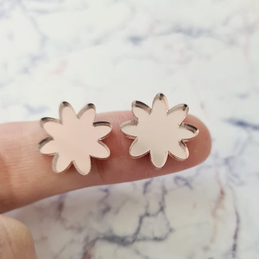 16mm ROSE GOLD MIRROR Acrylic FLOWERS